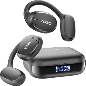 TOZO OpenEgo – سماعات رياضية مفتوحة بتصميم Earhooks مرن، شاشة رقمية ذكية، وتقنية صوتية OrigX ثلاثية الأبعاد