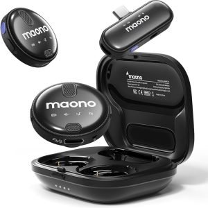 Maono WM620 – ميكروفون لاسلكي ذكي مدمج للهواتف، نظام عزل ضوضاء متطور، وتصميم احترافي لإنتاج المحتوى والبث المباشر