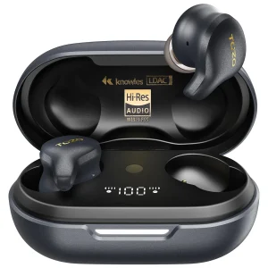 TOZO Golden X1 – سماعات لاسلكية بمحرك هجين ونظام TubeBass، صوت عالي الدقة LDAC، وإلغاء ضوضاء ذكي 42dB