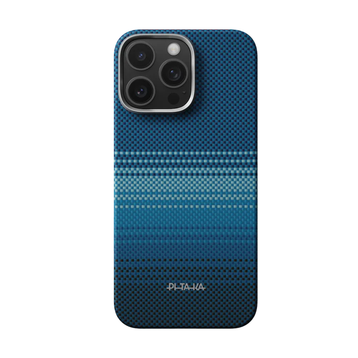 PITAKA Sunset Moonrise Case (iPhone 16 Pro Max) – كفر Aramid فاخر بنمط غروب/قمر مع تصميم Ultra-Slim وMagSafe