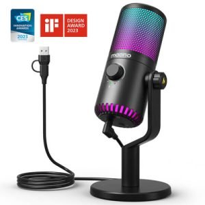 Maono DM30 – ميكروفون ألعاب ومحتوى معزز بإضاءة RGB، برمجيات Maono Link، وهيكل معدني متين
